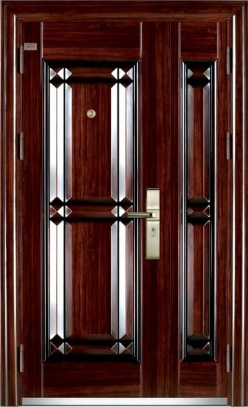 Good Design Double Leaf Security Steel Doors, Mother&Son Door.