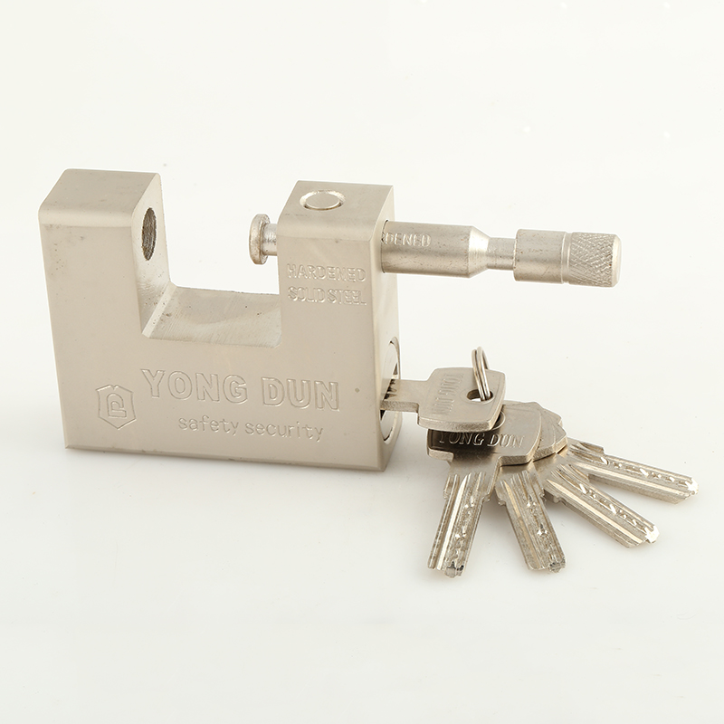 Hardened Solid Steel Rectangular Padlock with 4 Computer Key