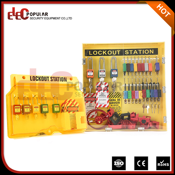 Elecpopular Good Insulativity Yellow 10 Padlocks portable Safety Lockout Tagout Station