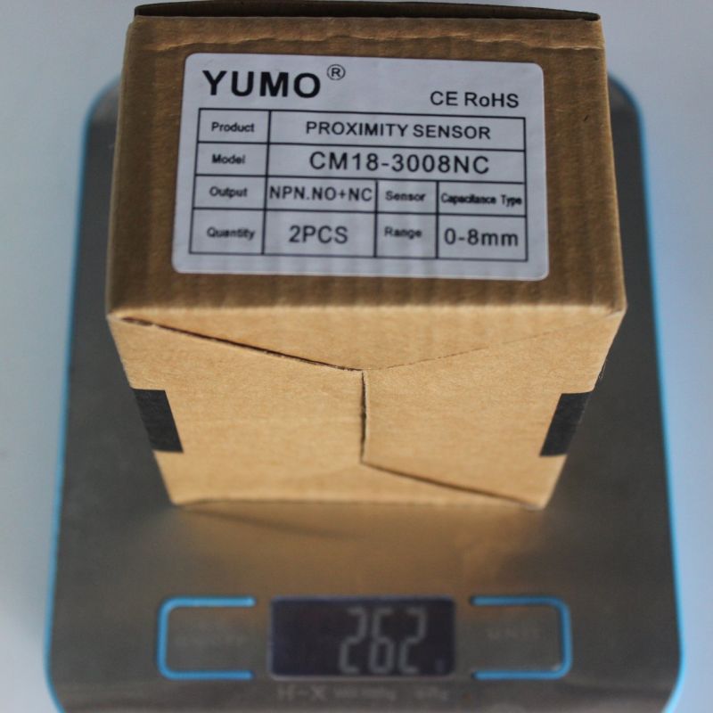 Yumo Cm18-3008nc Plastic Detection Distance 0-8mm Adjustable NPN. No+Nc Capacitive Proximity Switch