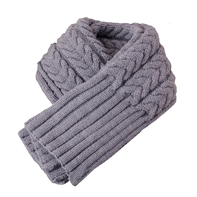 Womens Thick Ribbed Cable Knit Winter Shawl Scarf (SK101)