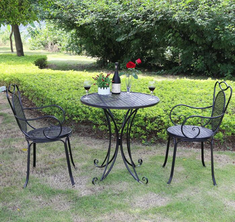 Wrought Iron Indoor and Outdoor Furniture Folding Table