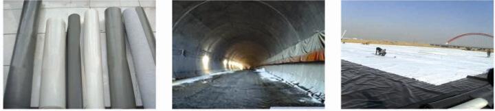 EVA/Ecb/PE Geomembrane Used in Railway Tunnel