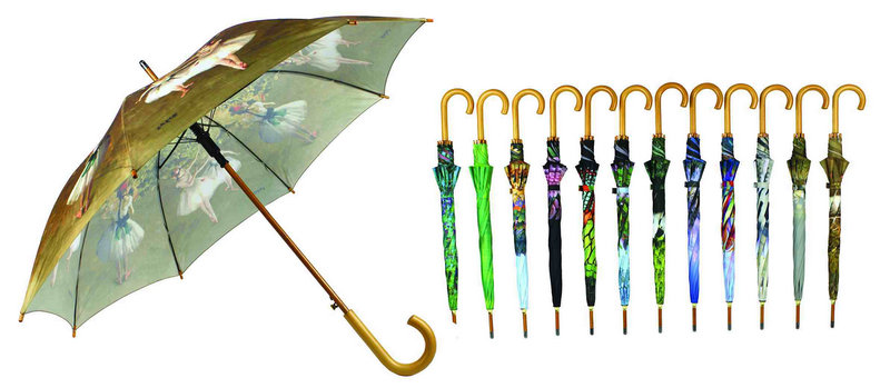 Butterfly Print 3 Fold Open&Close Umbrellas (YS-3FD22083563R)