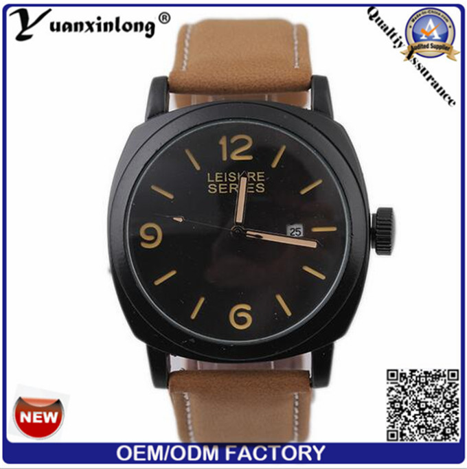 Yxl-376 Curren Watches Men Vogue Watch for Mens Genuine Leather Calendar Big Dial Military Watches