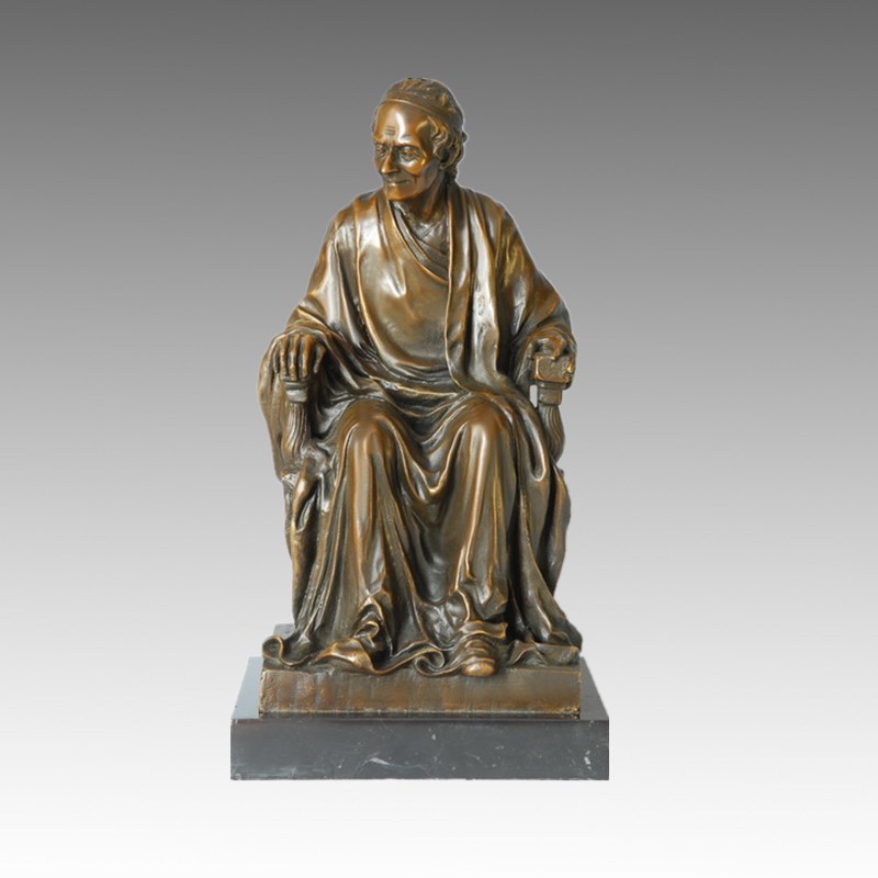 Classical Figure Statue Litterateur Voltaire Bronze Sculpture TPE-132