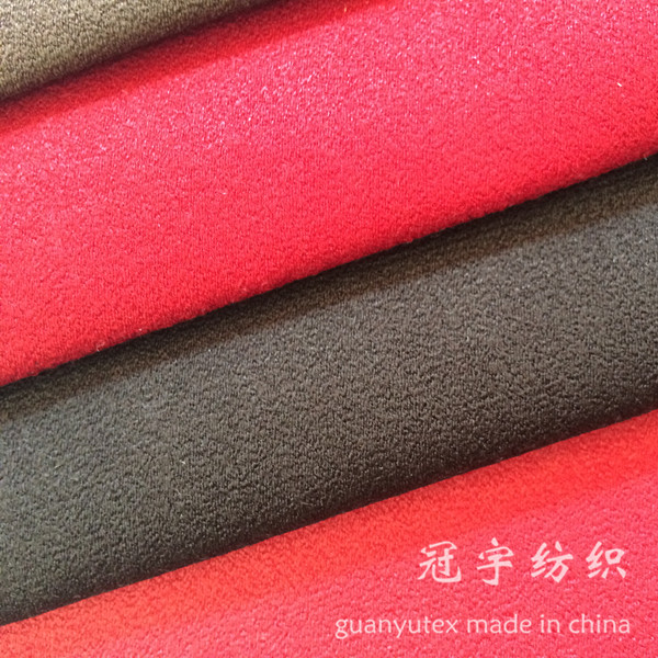 Decorative Leather 100% Polyester Suede Fabric for Furnitures Covers