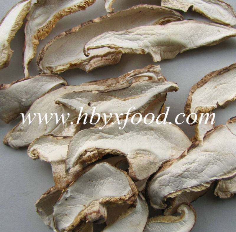 Organic White Dried Mushroom Slice From Shiitake Mushroom Cap