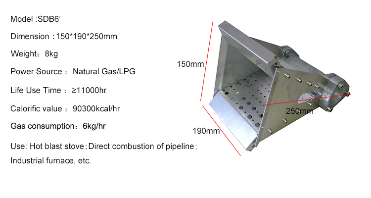 LPG Burner Duct Burner for Channel Circulation Air Heating