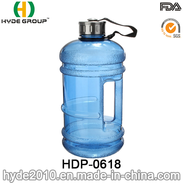 Newly Designed 2.2L Large BPA Free Water Bottle, PETG Plastic Water Bottle (HDP-0618)