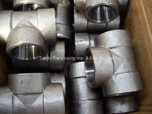 ASTM F304 Forged Stainless Steel Fittings NPT Threaded Tee