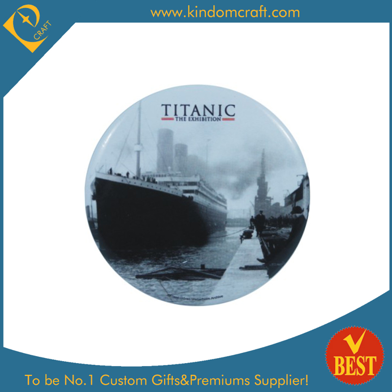 Titanic Printed Logo Tin Button Badge in Low Price