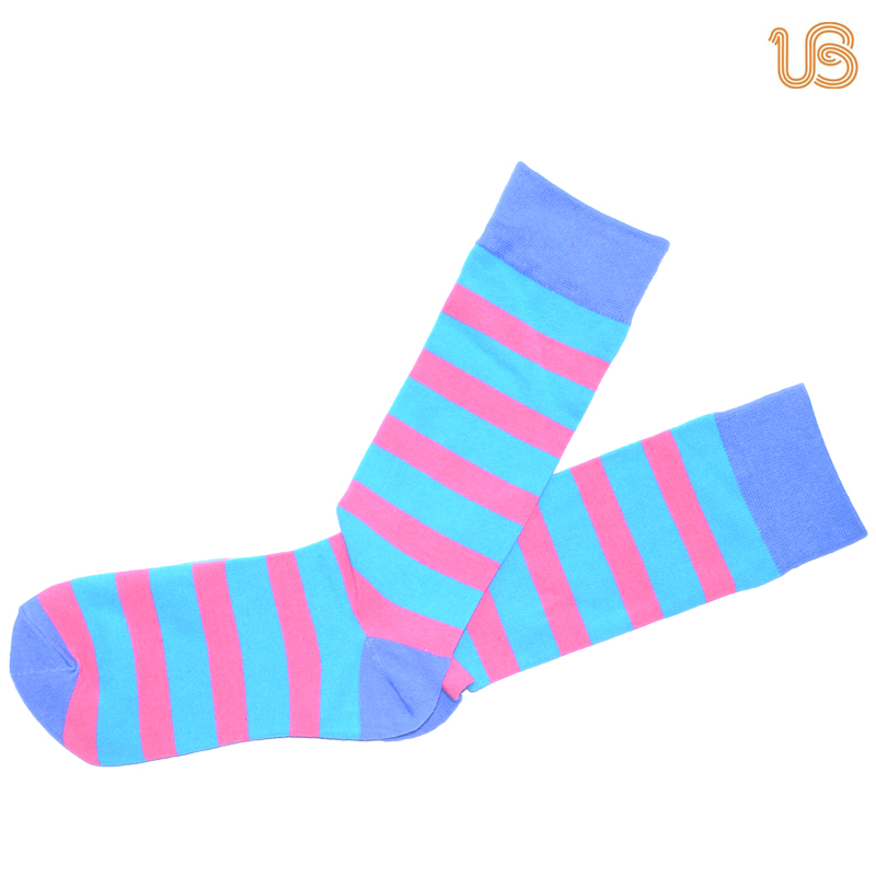 Men's Stripe Pattern Happy Sock