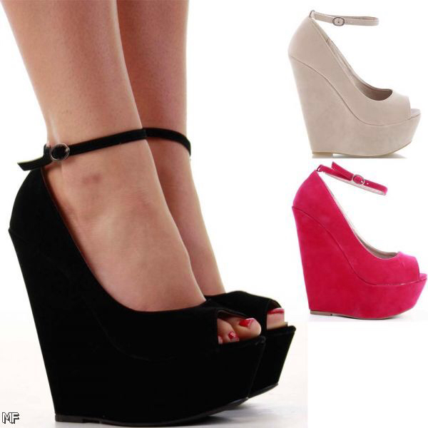 Classical Fashion High Heel Wedge Lady Shoes (H 62)