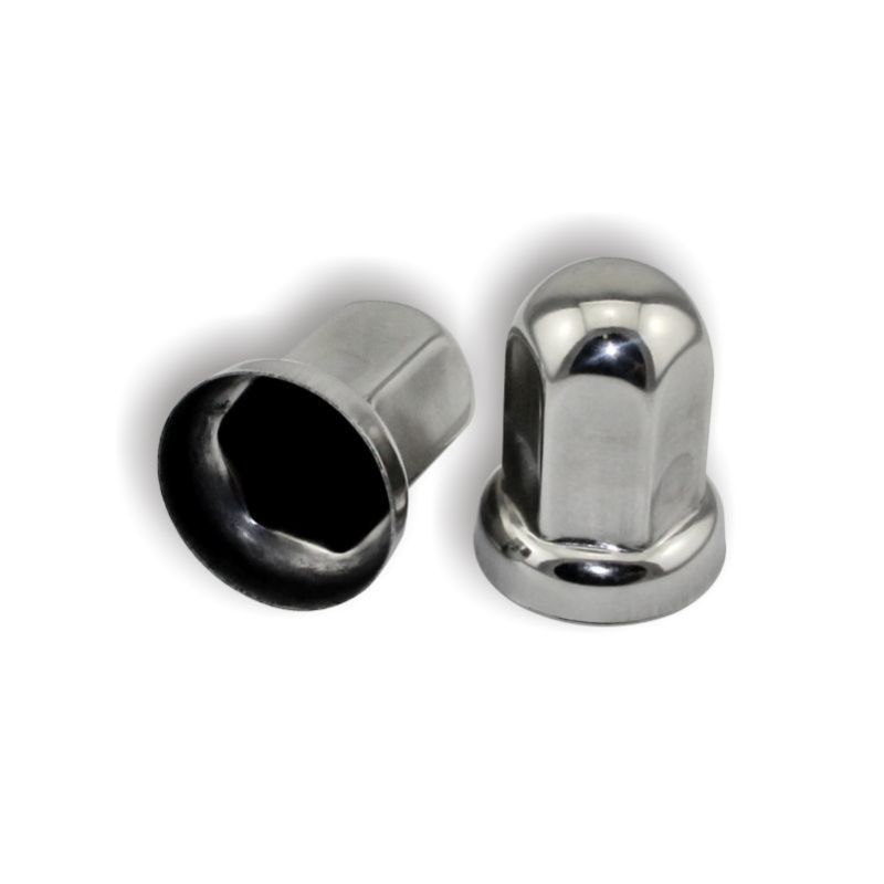 Stainless Steel Lug Nut Cover with Flanges for Ford Trucks