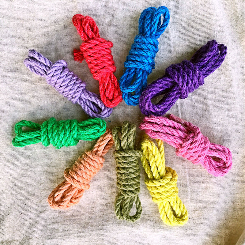 Jute Dyed Rope for Artwork Making (JDR-6mm)