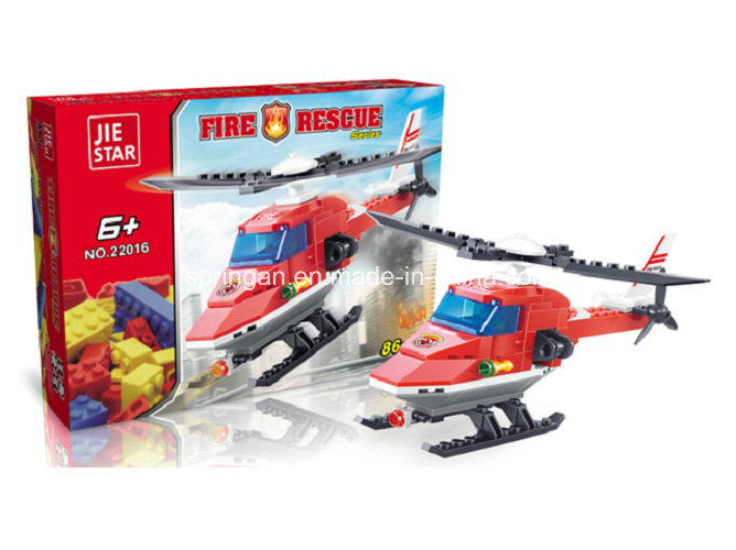 Firefighters Series Designer Firefighter Helicopter Rescue Block Toys