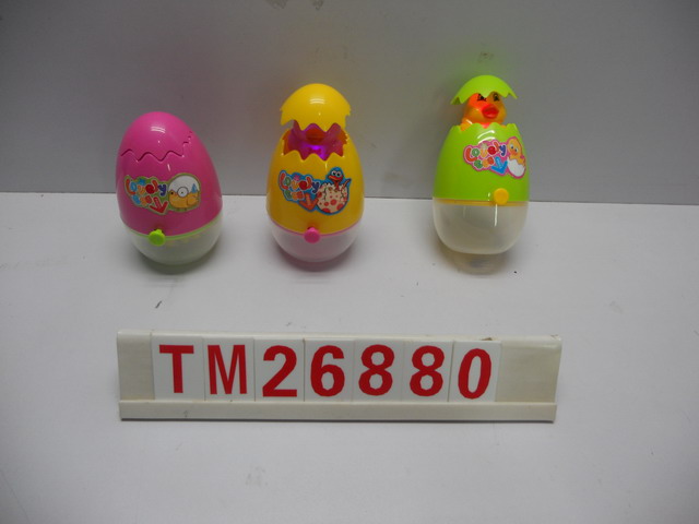 Plastic Decoration Easter Egg Toy with Candy