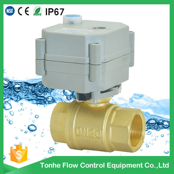 Dn15 Dn20 Dn25 Brass Electric 2-Way Motorized Ball Valve