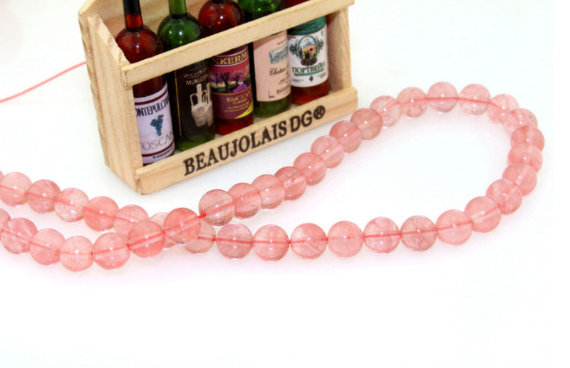 Jewelry Making Bracelet Accessories Natural Quartz Size 6 8 10 12 Watermelon Crystal Beads String