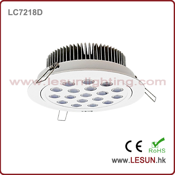 Ce Approved Aluminium 18W Jewelry Store LED Down Light