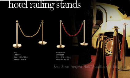 Hotel and Bank Lobby Stainless Steel Crowd Railing Stand