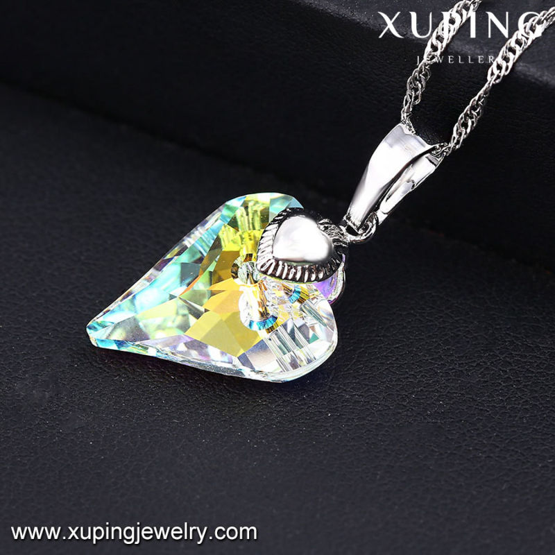 32659 -Fashion Newest Rhdium CZ Diamond Heart Jewelry Necklace Pendant for Girls' Gifts