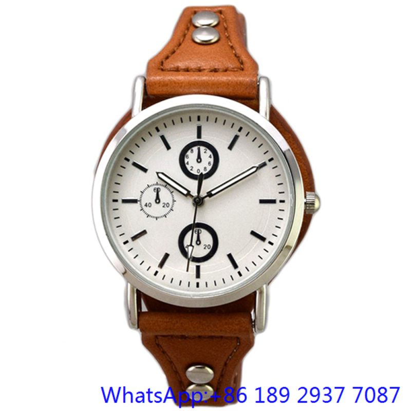 Fashion Top-Quality Alloy Watch Quartz Man Watches Genuine Band Chronograph Dial (15165)