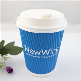 8oz Disposable Double Wall Paper Hot Coffee Cup with Lid