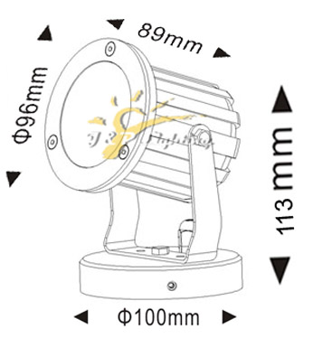 IP65 9W RGB LED Garden Light with Base (JP83033)