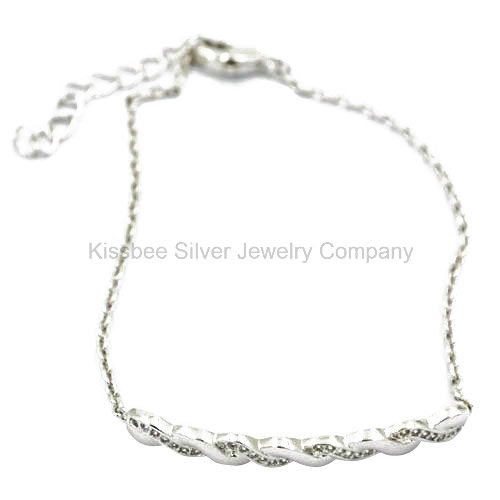 Silver Jewelry, Brass Jewellery Set, Bracelet Necklace (KT3033W)