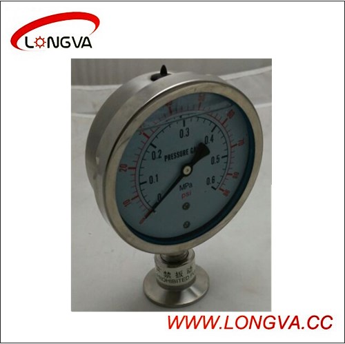 Sanitary Stainless Steel Clamped Pressure Gauge