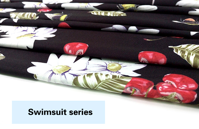 High-Stretch Polyester Flower Fruit Printing Fabric for Swimwear/ Dress