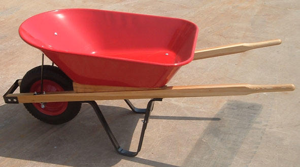 Heavy Duty Wooden Frame Wheelbarrow for America