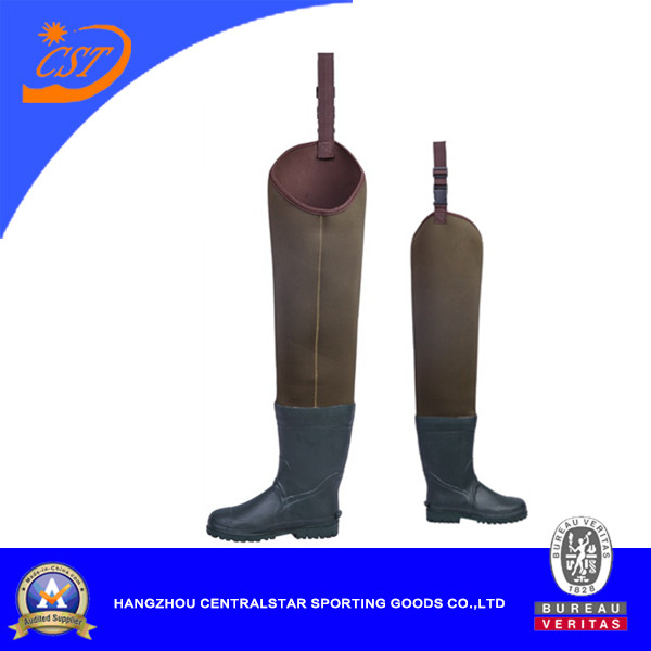 Best Fashion Nylon Hip Wader with Rubber Boot (6696AN)