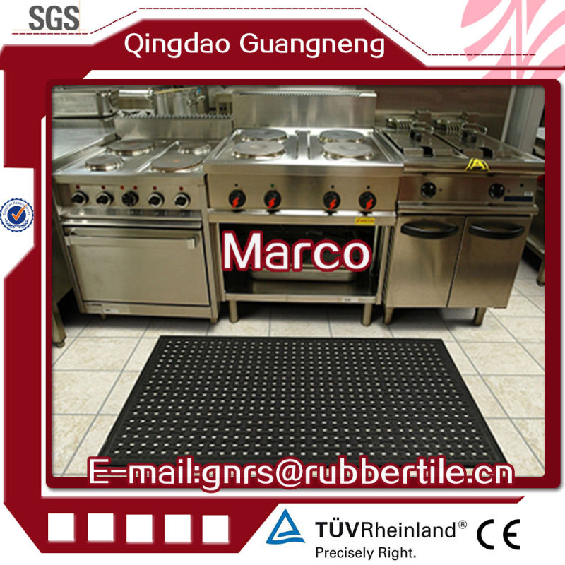 Wearing-Resistant Rubber Tile, Kitchen Anti-Slip Rubber Mat Oil Resistance Rubber Mat