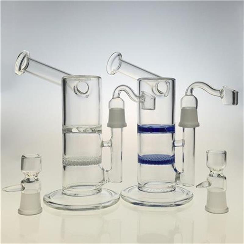 Honeycomb Disc Hookah Glass Water Smoking Pipes to Bubbler (ES-GB-389)