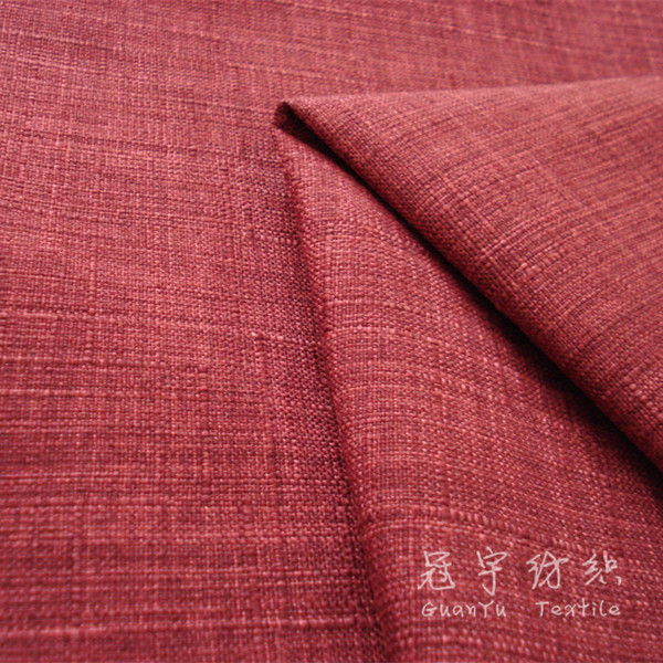 Home Textile Slub Linen Fabric with Fire Resistant Treatment for Sofa