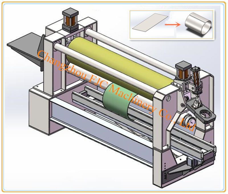 Hydraulic Automatic Street Light Poles Drum Machining Coiler Machine with Two Rollers