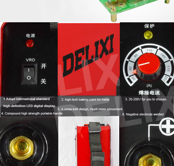 Delixi Newest 1pH 200AMP Arc Welding Machine Specifications