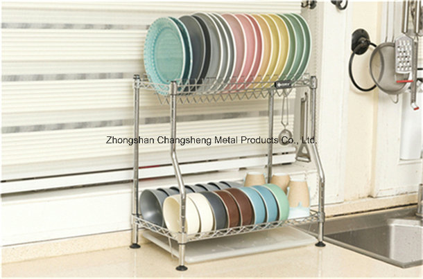 DIY Chrome Metal Plate Dish Drainer Rack with Patent Design