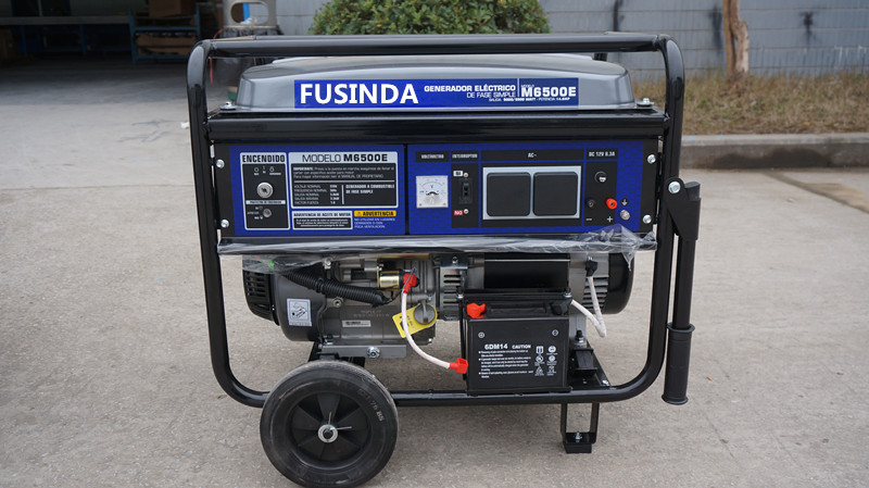 M6500e 5kw High Quality Gasoline Generator with AC Single Phase, 220V and Cover