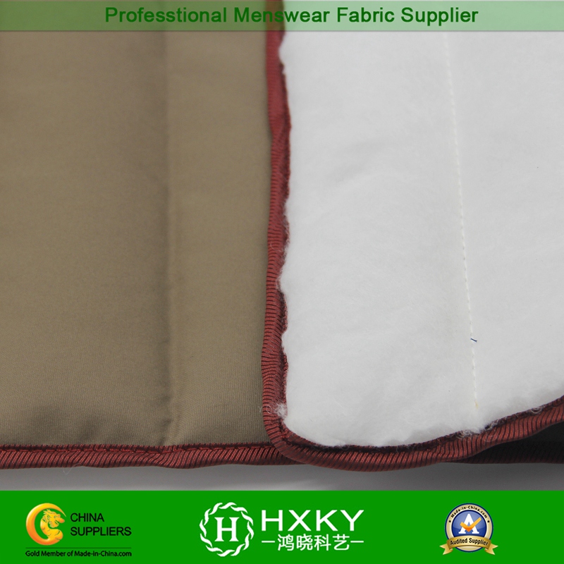 30d Compound Polyester Fabric with Strip Stitch for Quilted Jacket