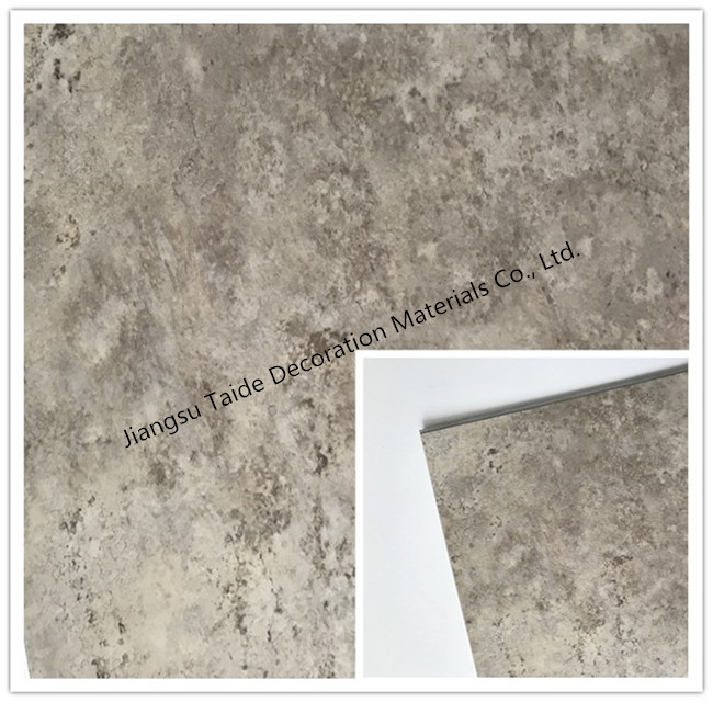 Marble Like Porcelain Emboss Lvt Glue Down PVC WPC Vinyl Floor