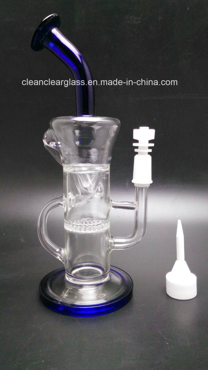 Manufacturer Wholesale Glass Water Pipe Oil Rig Recycler with 14.5mm Joint