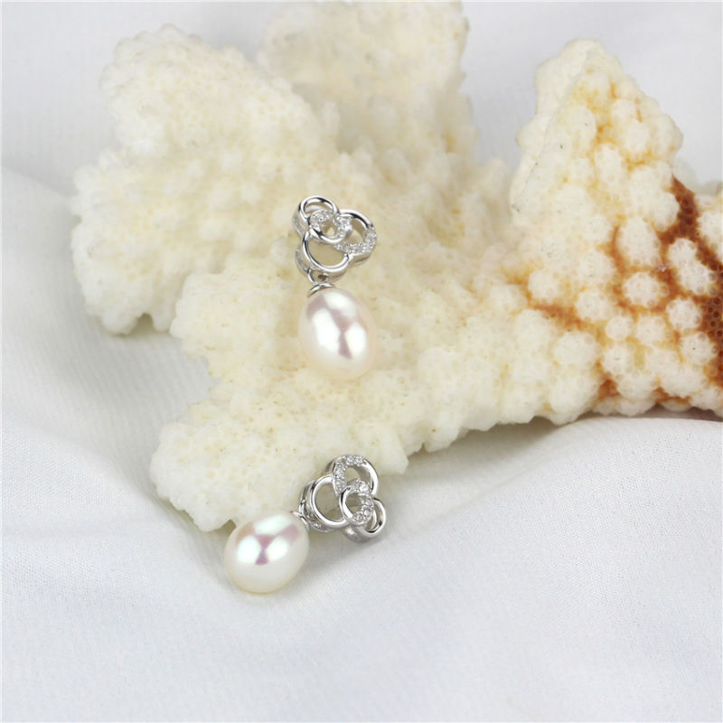 Fashion Freshwater Pearl Earring Jewelry Drop Pearl 8-9mm AAA Pearl Earrings