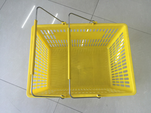 Cheap Plastic Shopping Basket with Two Handles