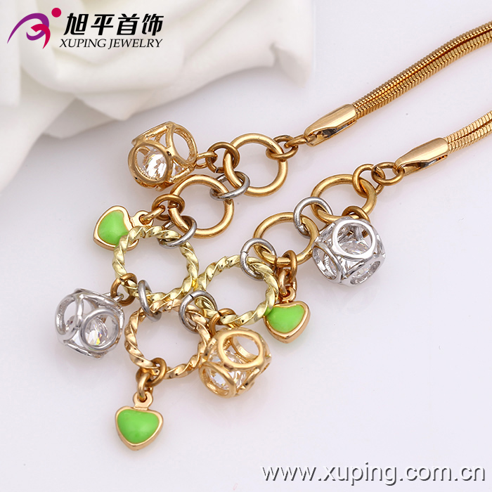 Fashion Elegant Gold-Plated CZ Jewelry Necklace 42481