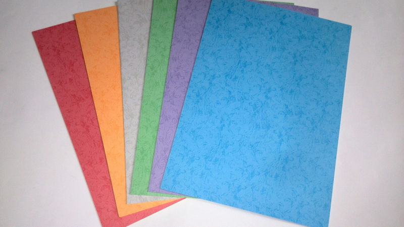 230GSM A4 Embossed Leather Color Board Binding Cover Colour Bristol/Manila Board