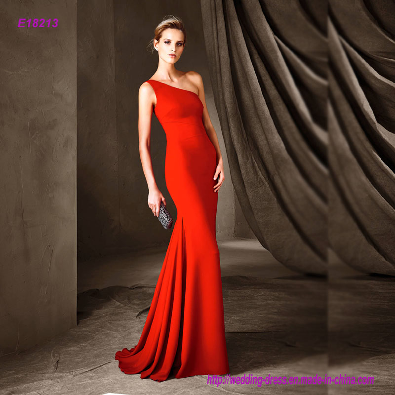 One Shoulder Mermaid Evening Dress